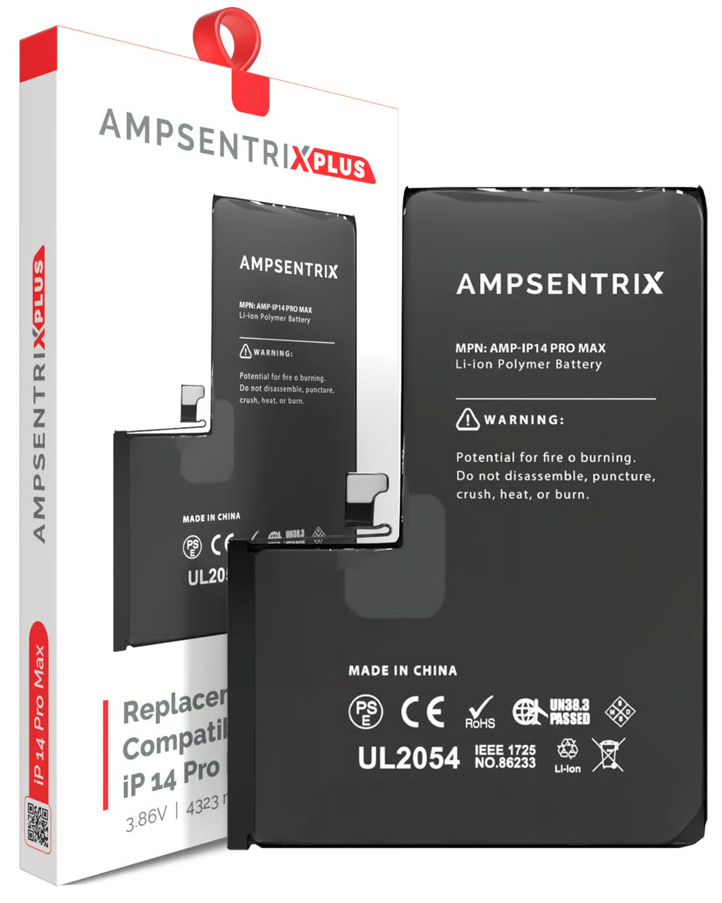 Batería Ampsentrix Plus para iPhone 14 Pro Max (Mayoreo)
