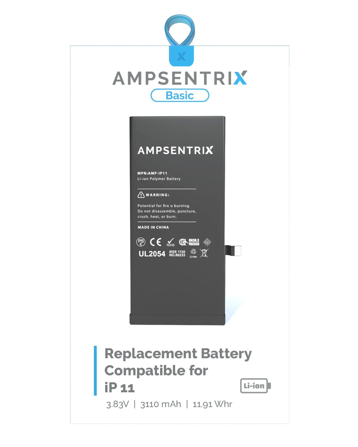 Batería Ampsentrix Basic para iPhone 11