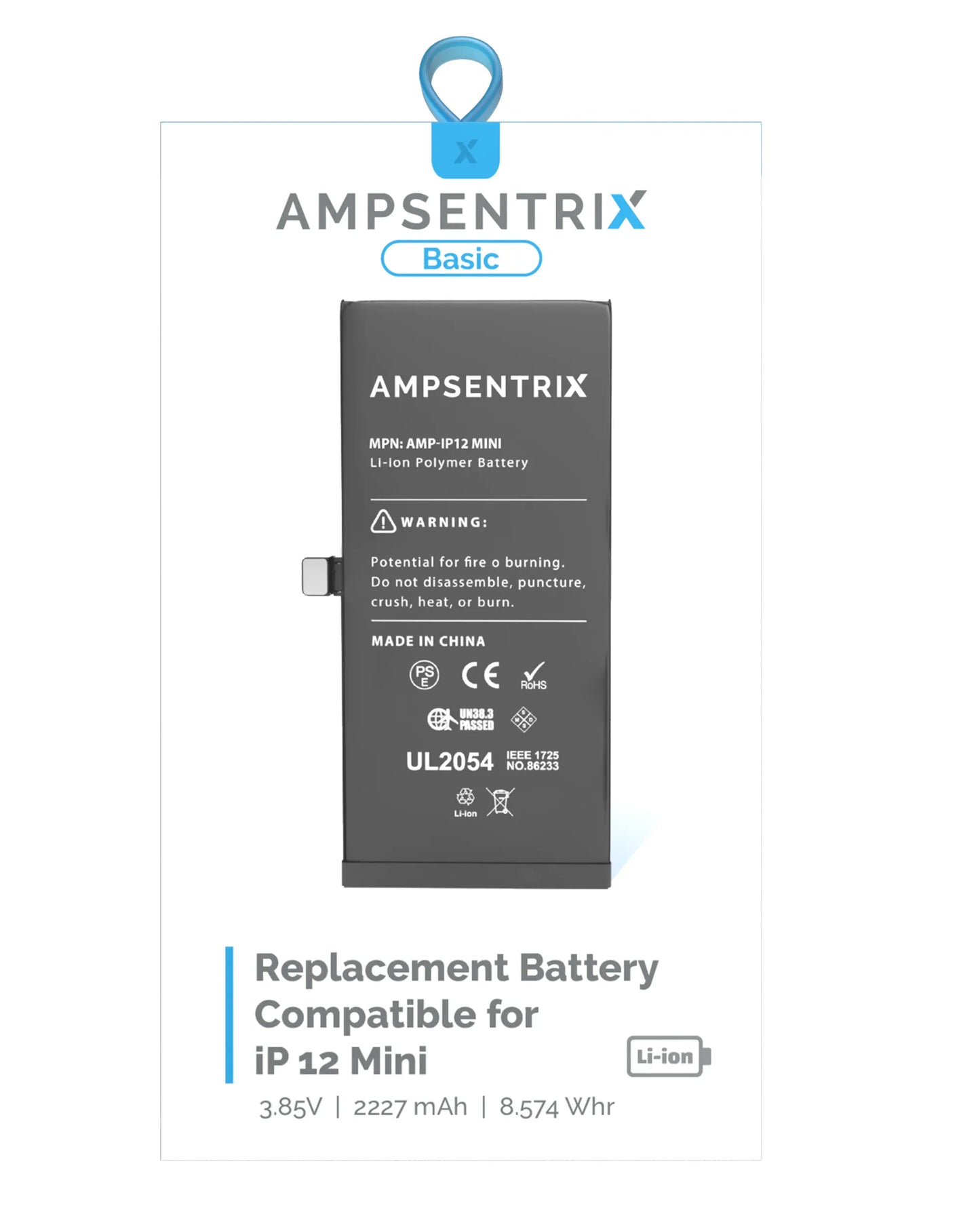 Batería Ampsentrix Basic para iPhone 12 mini