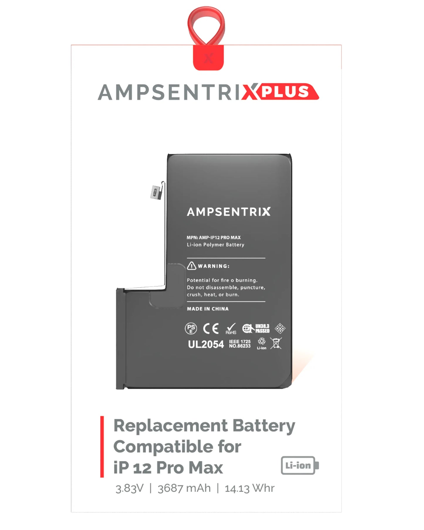Batería Ampsentrix Plus para iPhone 12 Pro Max