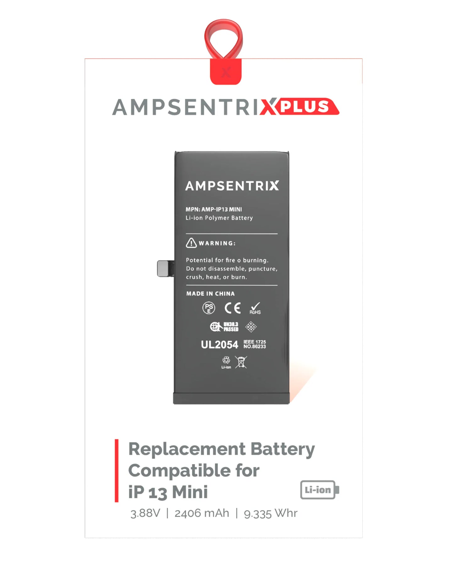 Batería Ampsentrix Plus para iPhone 13 mini