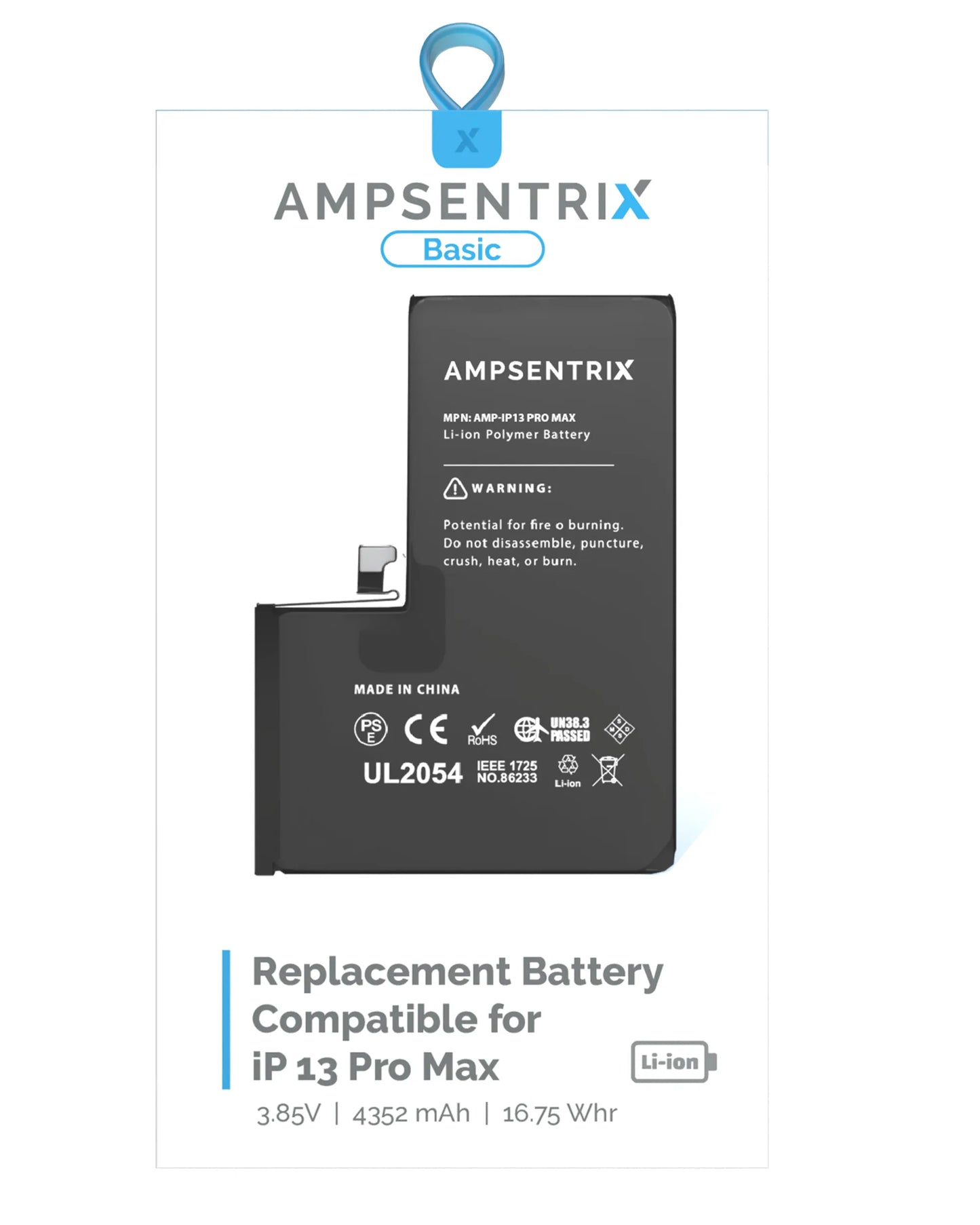 Batería Ampsentrix Basic para iPhone 13 Pro Max