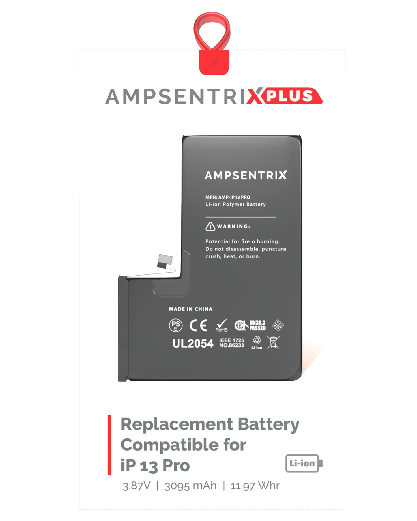 Batería Ampsentrix Plus para iPhone 13 Pro