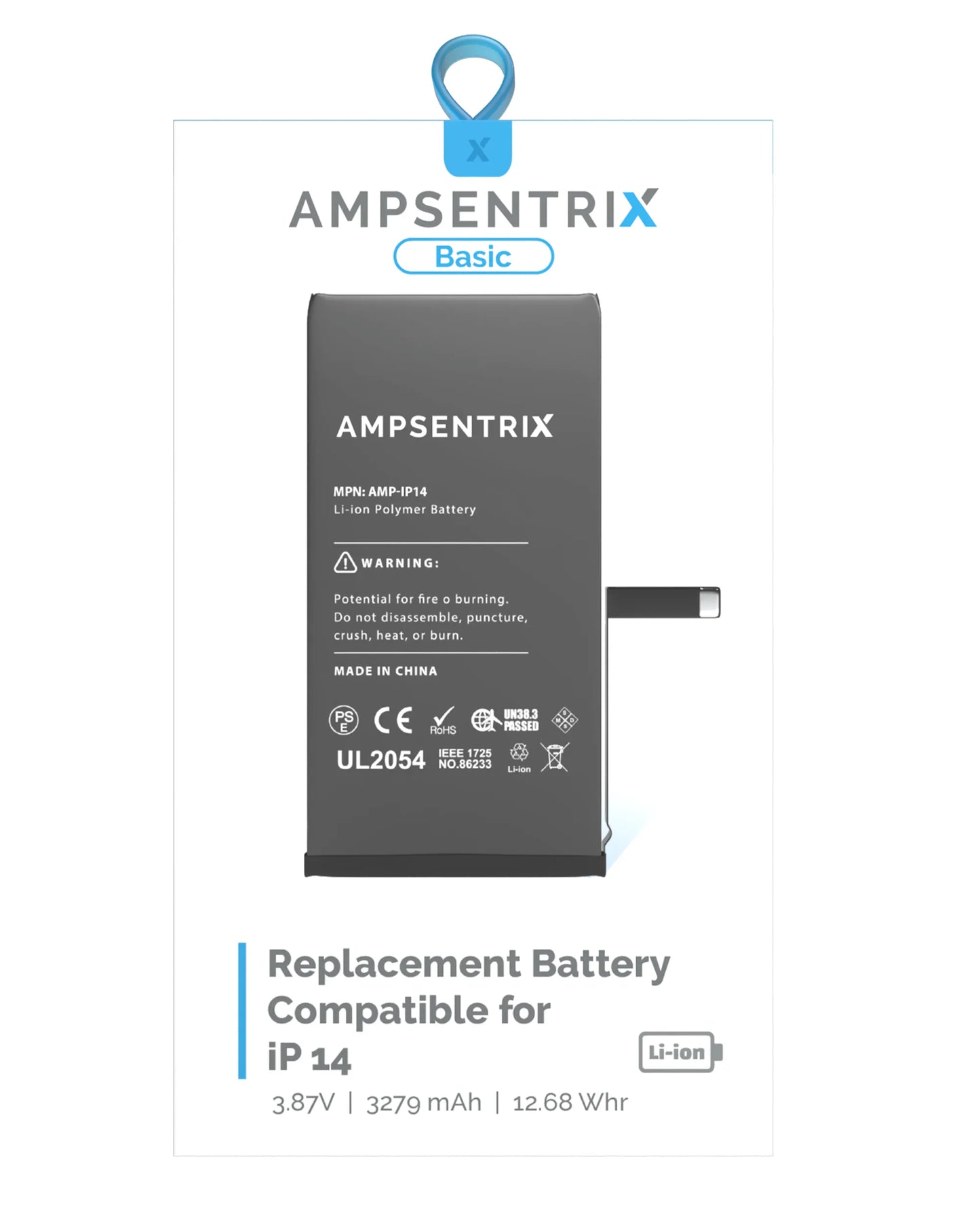 Batería Ampsentrix Basic para iPhone 14