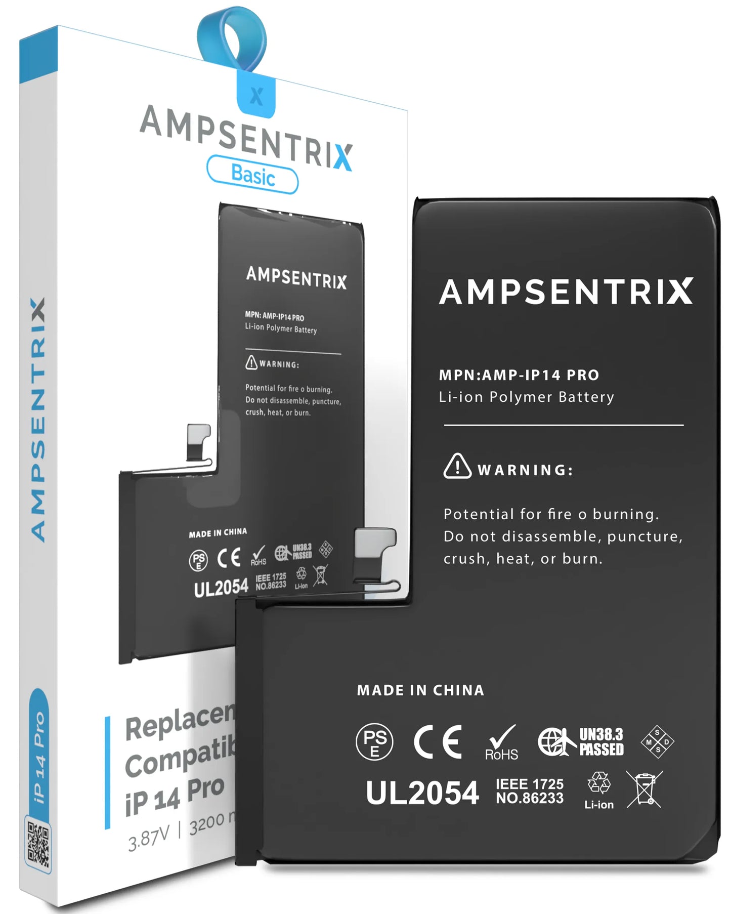 Batería Ampsentrix Basic para iPhone 14 Pro