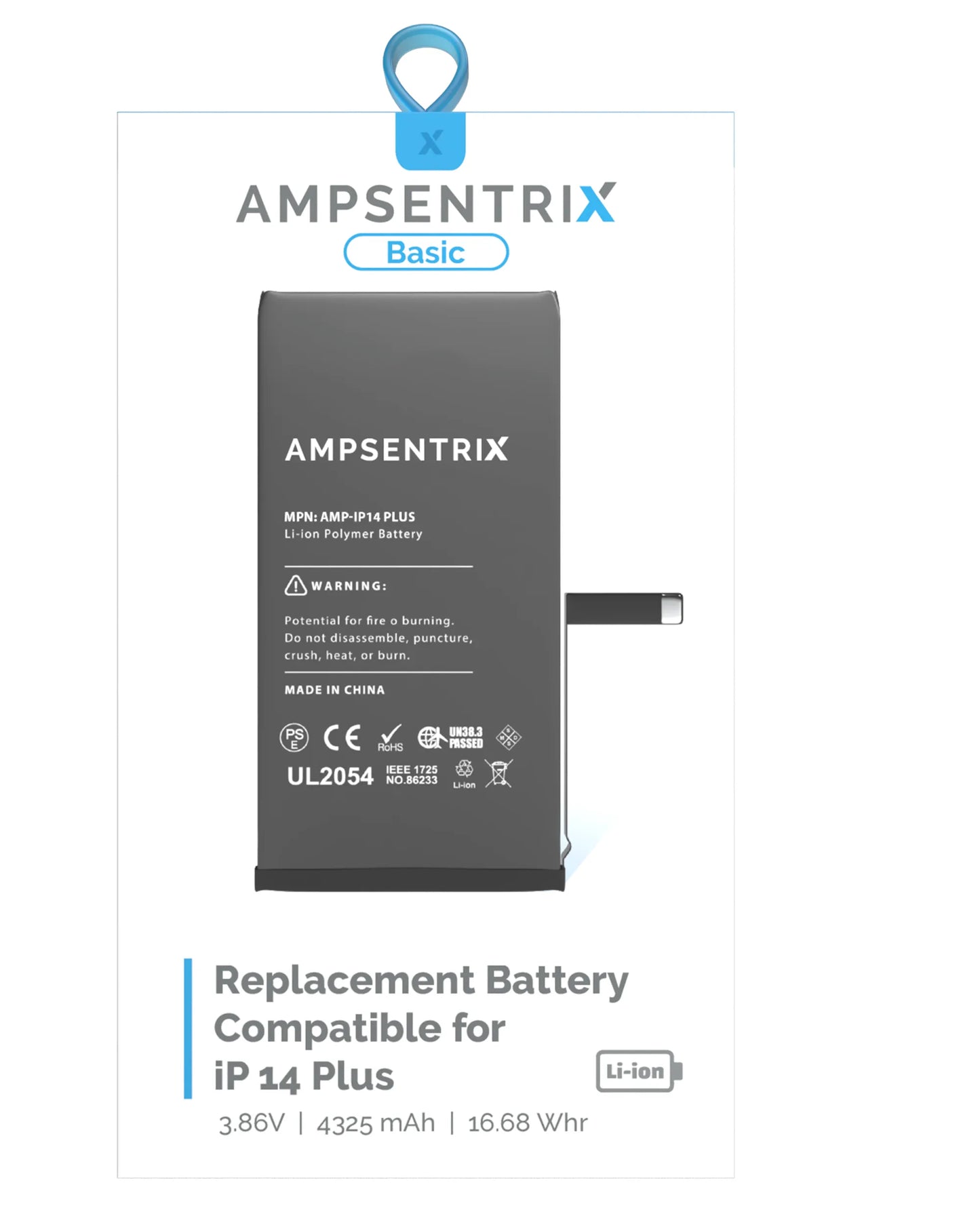 Batería Ampsentrix Basic para iPhone 14 Plus