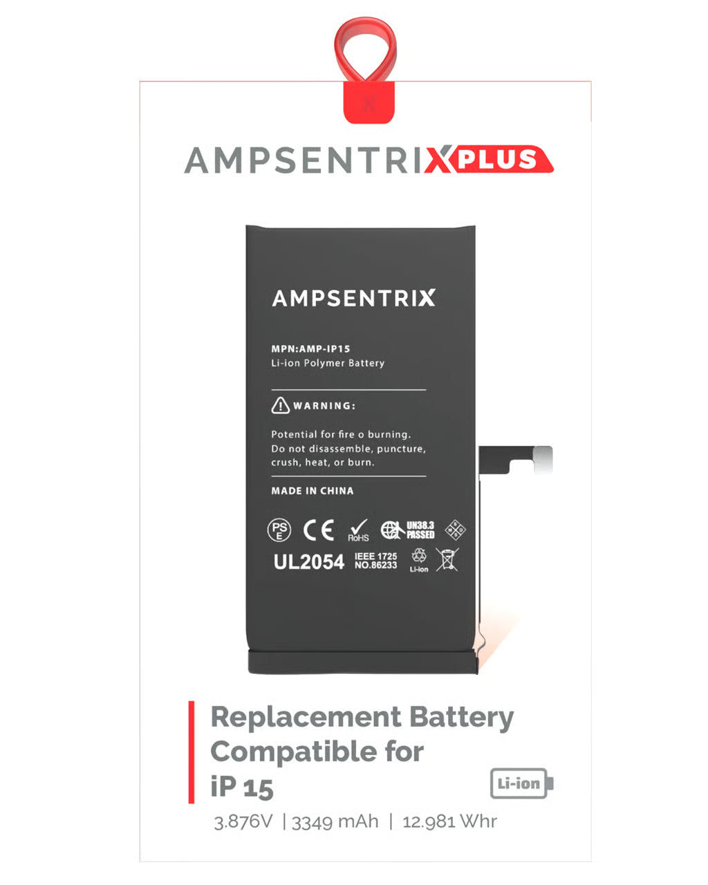 Batería Ampsentrix Plus para iPhone 15