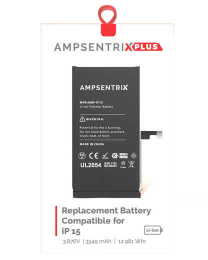 Batería Ampsentrix Plus para iPhone 15