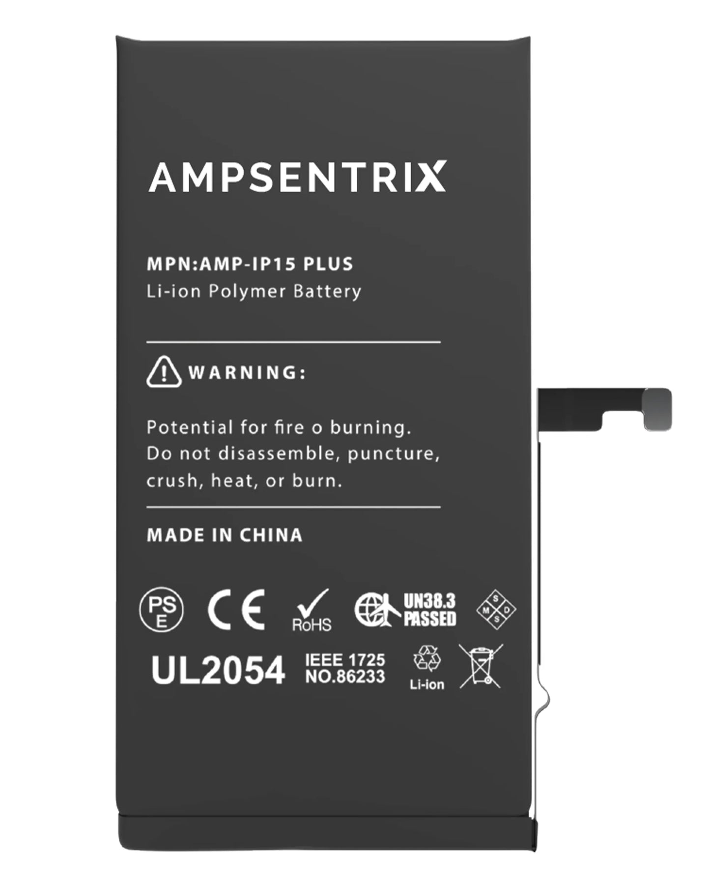 Batería Ampsentrix Basic para iPhone 15 Plus