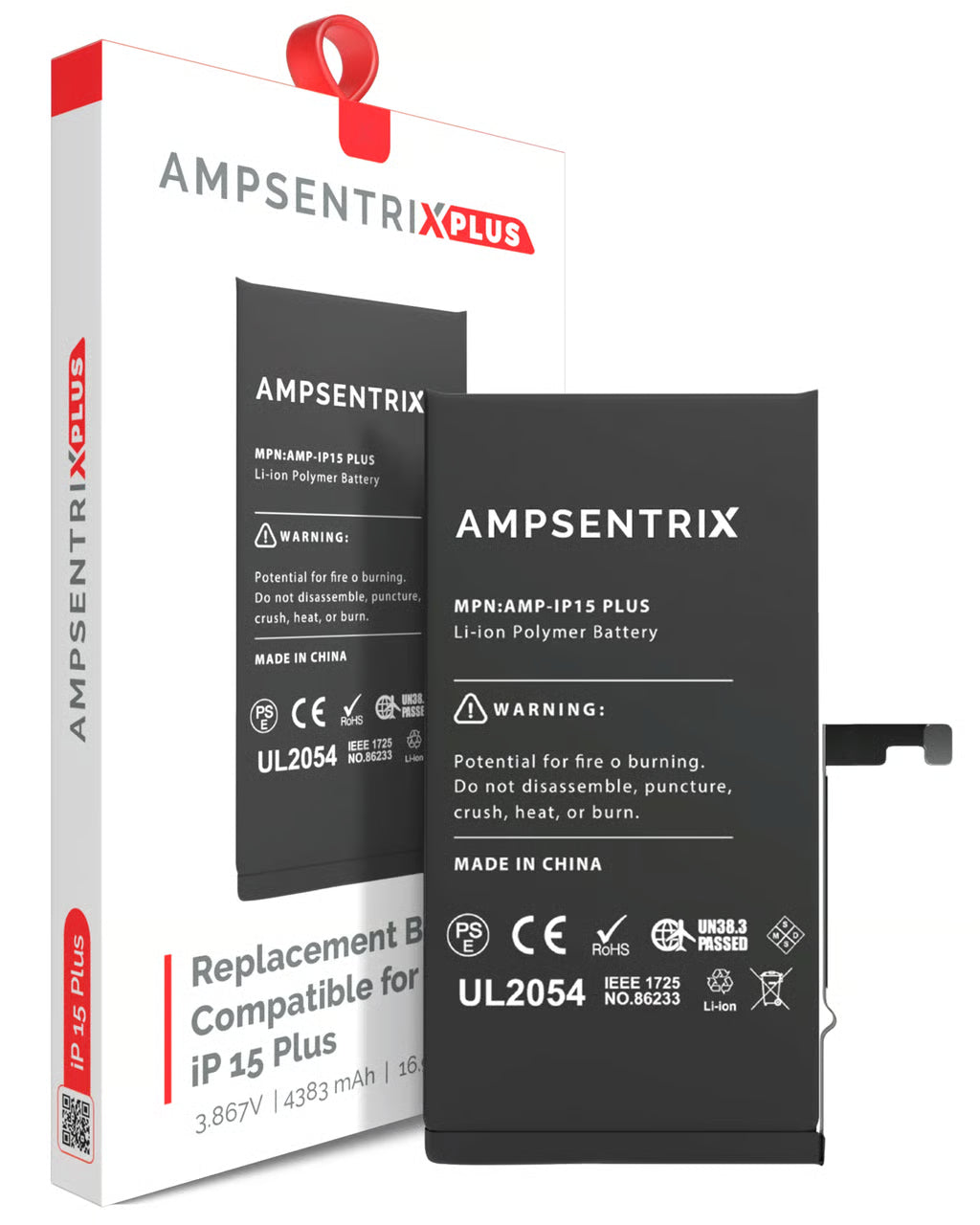 Batería Ampsentrix Plus para iPhone 15 Plus