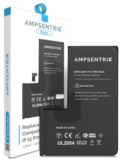 Batería Ampsentrix Basic para iPhone 15 Pro Max