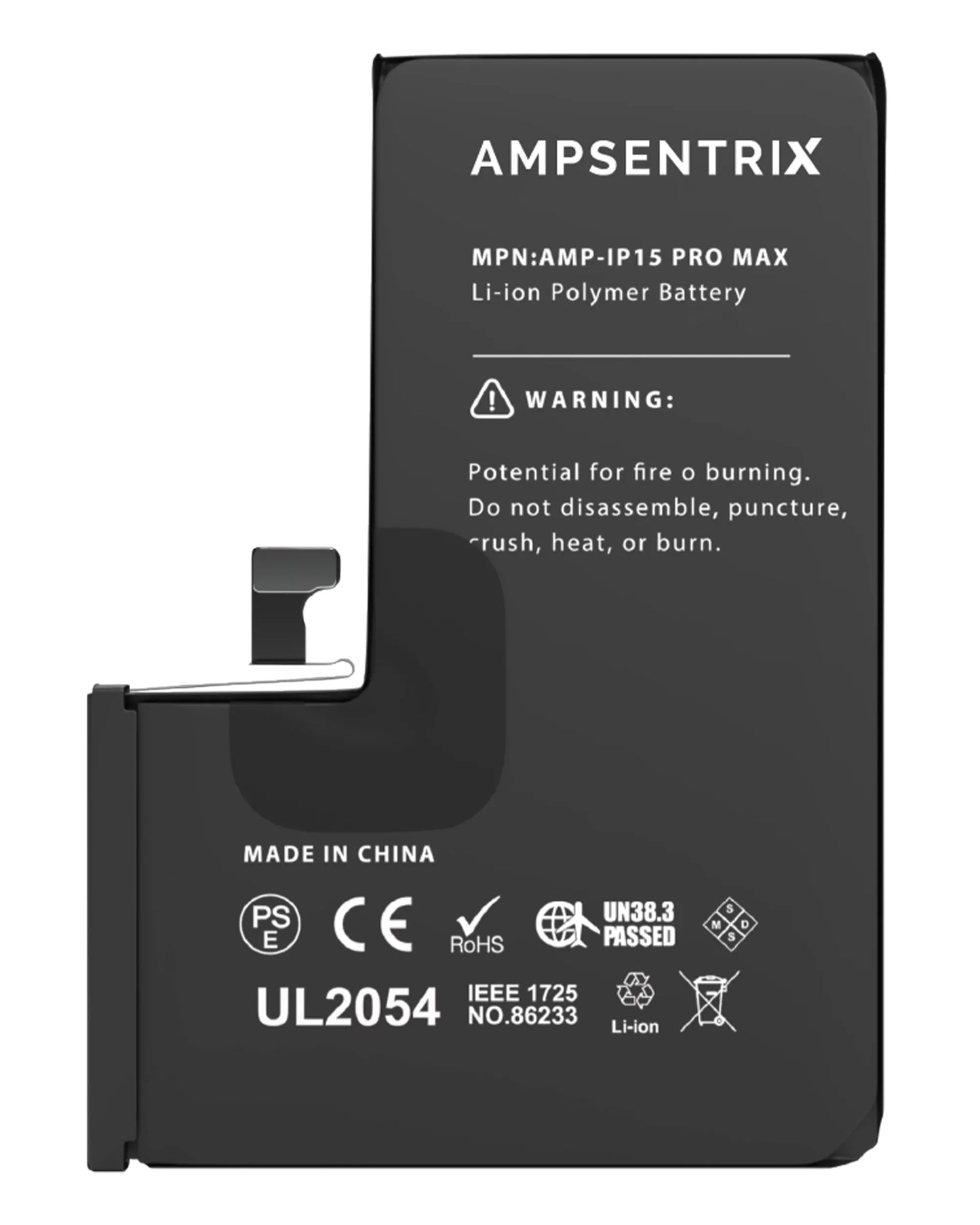 Batería Ampsentrix Basic para iPhone 15 Pro Max