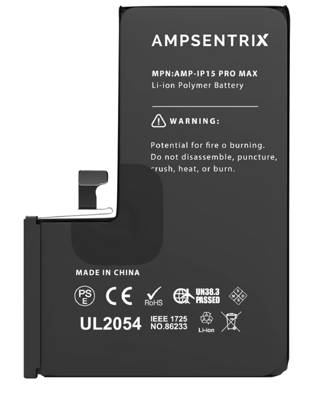 Batería Ampsentrix Extended para iPhone 15 Pro Max