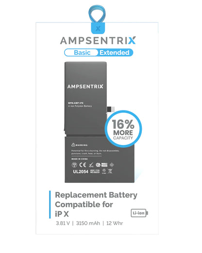 Batería Ampsentrix Extended para iPhone X