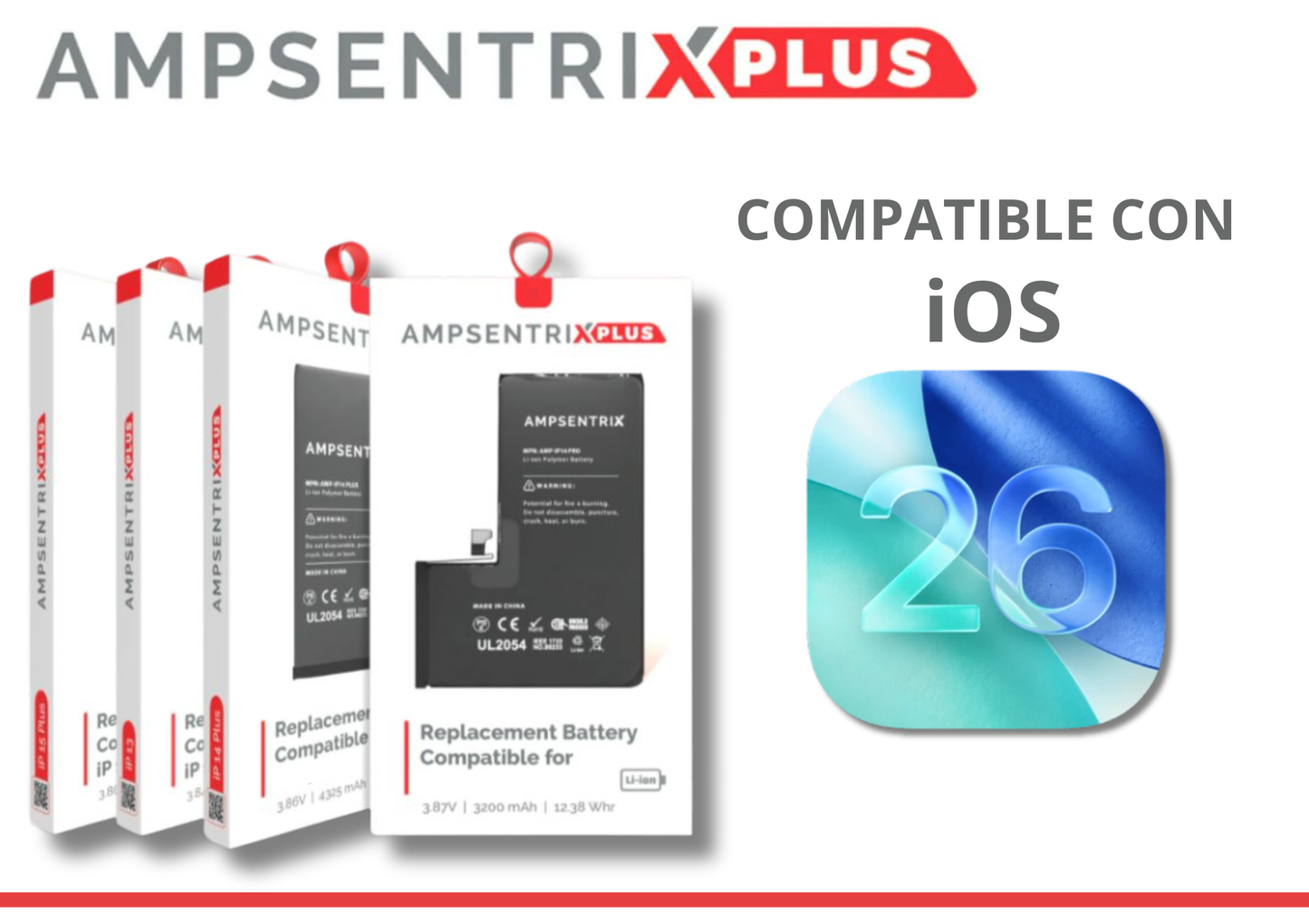 Batería Ampsentrix Plus para iPhone 13 mini