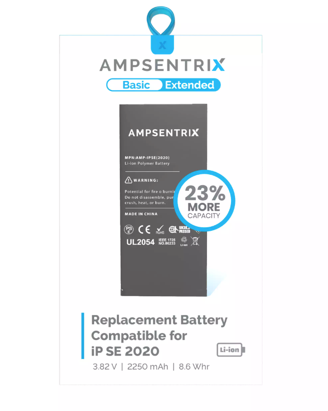 Batería Ampsentrix Extended para iPhone SE (2022)