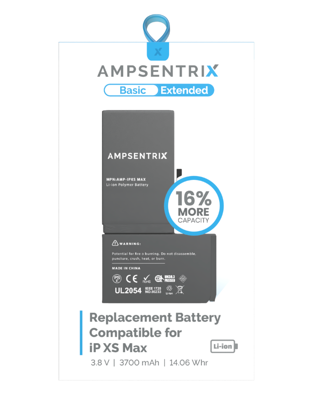 Batería Ampsentrix Extended para iPhone XS Max