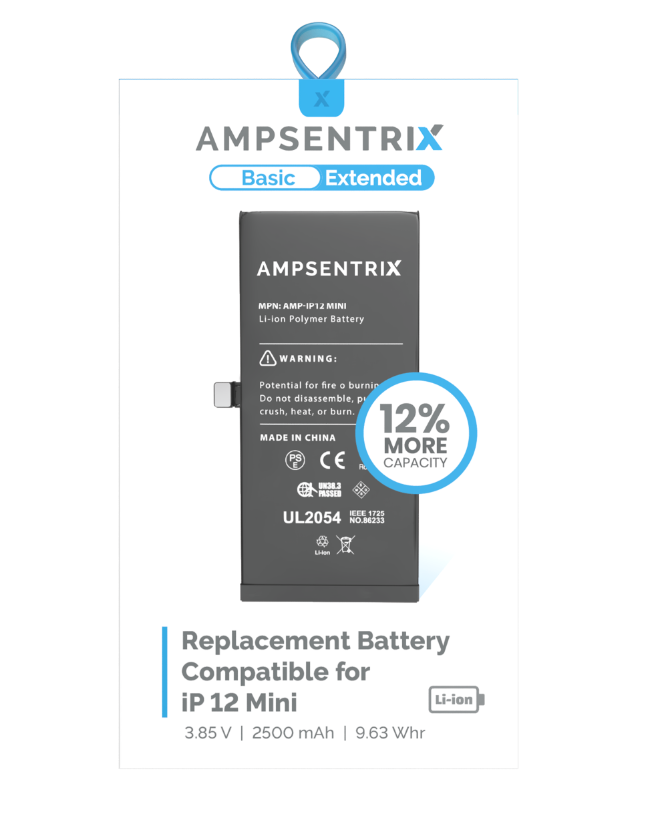 Batería Ampsentrix Extended para iPhone 12 mini