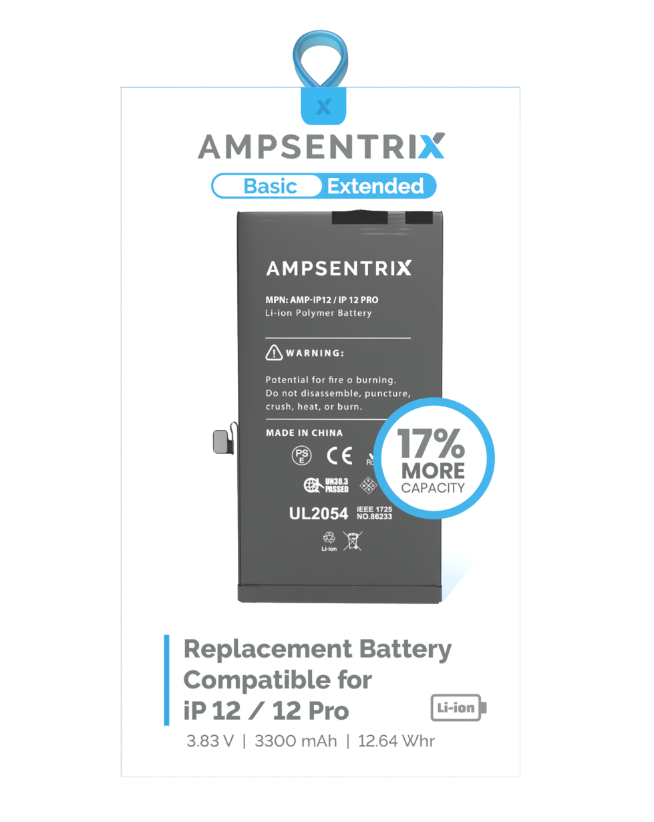 Batería Ampsentrix Extended para iPhone 12 / 12 Pro