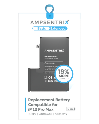 Batería Ampsentrix Extended para iPhone 12 Pro Max