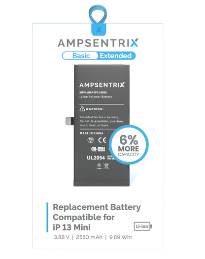 Batería Ampsentrix Extended para iPhone 13 mini