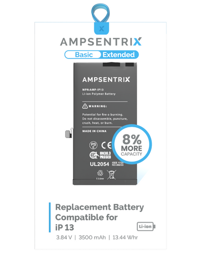 Batería Ampsentrix Extended para iPhone 13