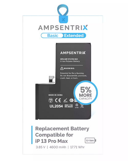 Batería Ampsentrix Extended para iPhone 13 Pro Max
