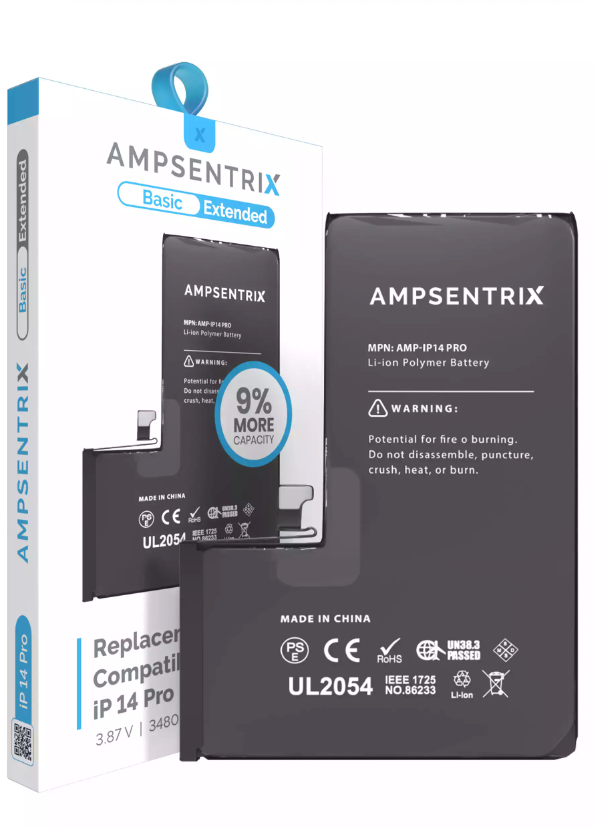 Batería Ampsentrix Extended para iPhone 14 Pro