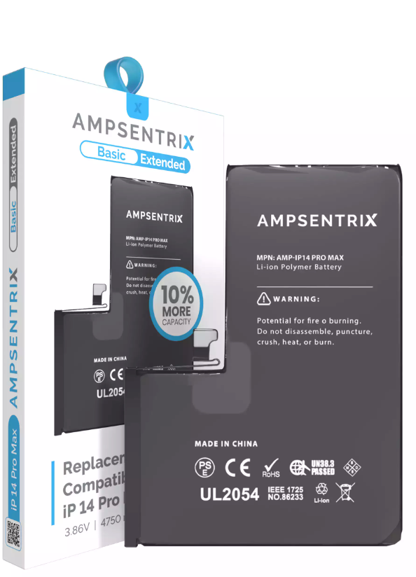 Batería Ampsentrix Extended para iPhone 14 Pro Max