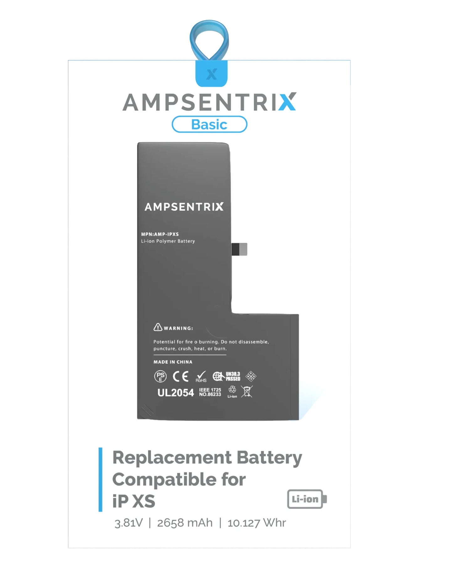 Batería Ampsentrix Basic para iPhone XS