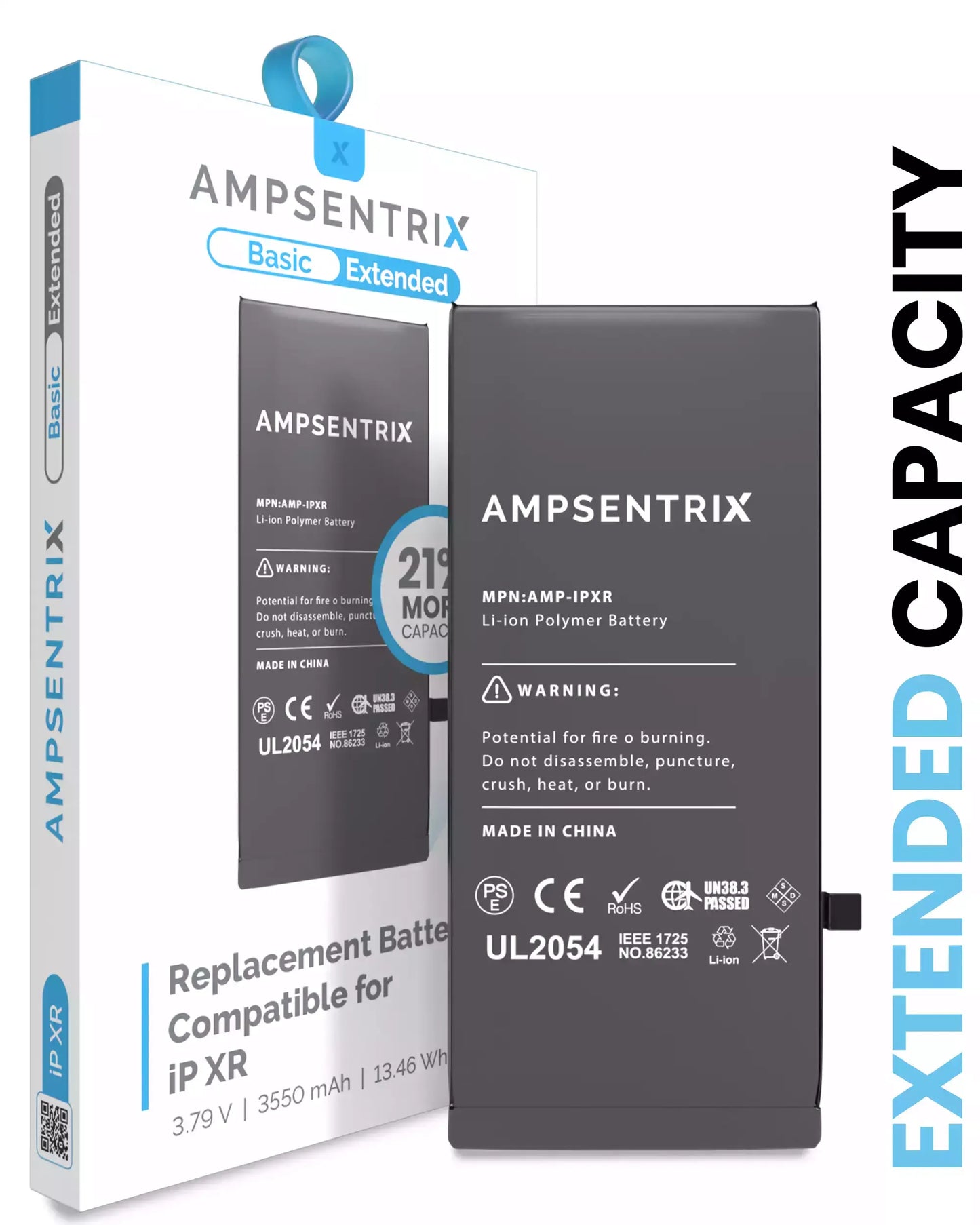 Batería Ampsentrix Extended para iPhone XR