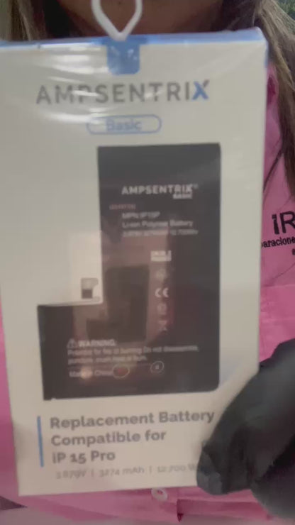 Batería Ampsentrix Basic para iPhone 15 Pro