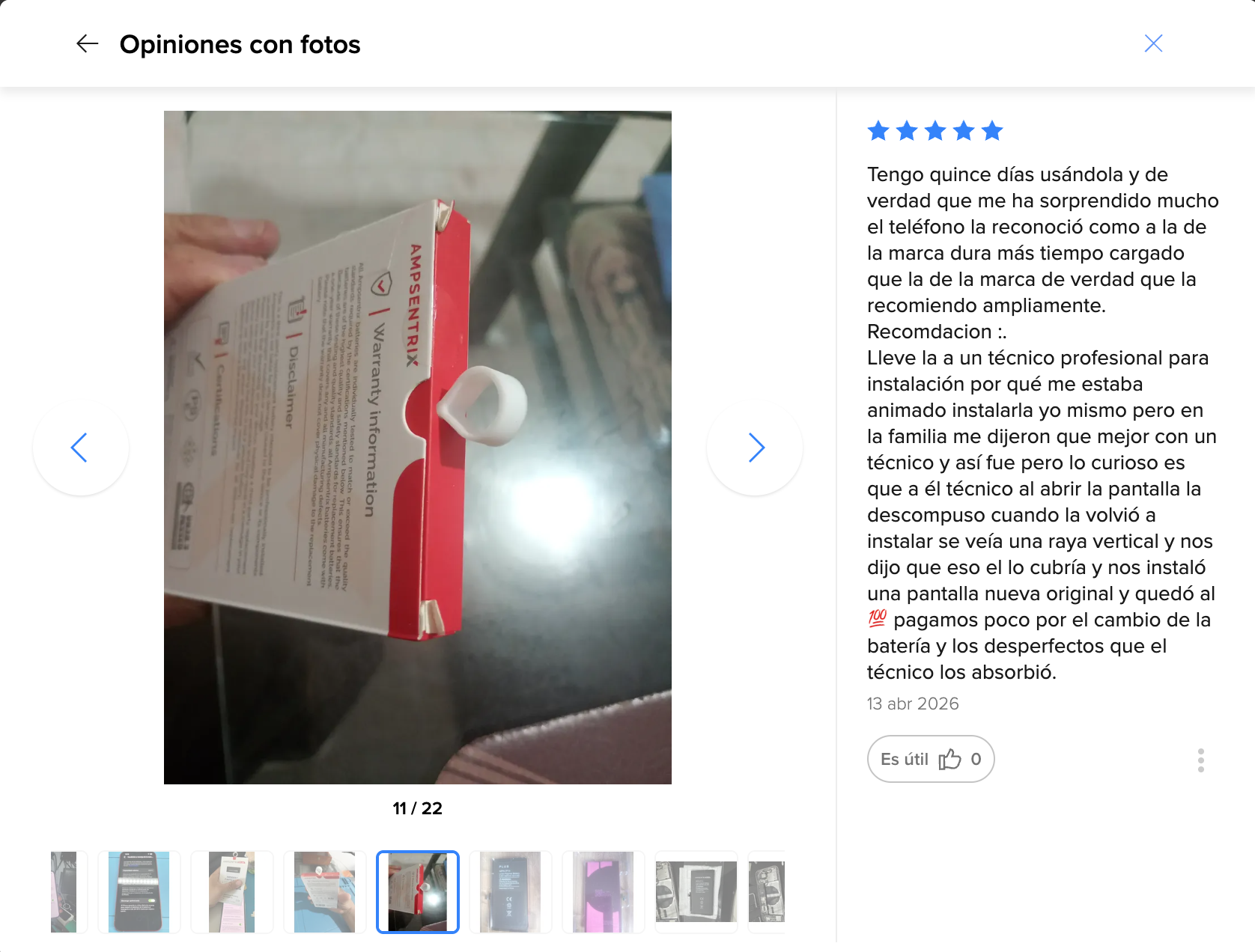 Cliente contento — Tengo quince días usándola y de verdad m