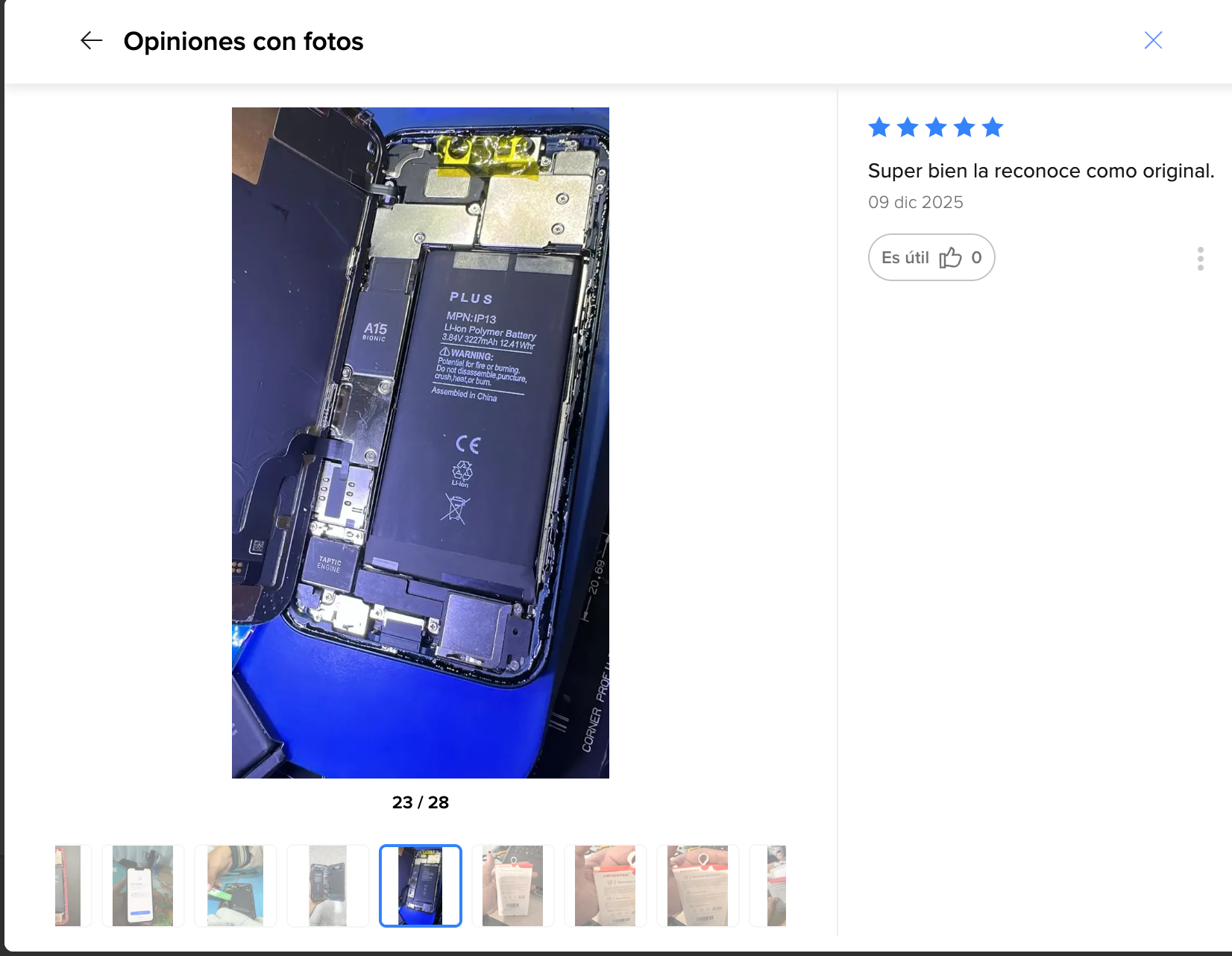 Cliente contento — Super bien, la reconoce como original.