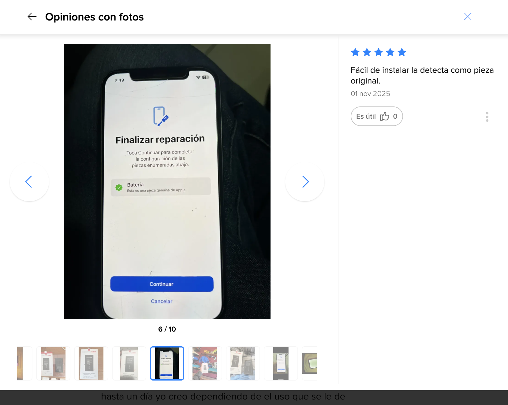 Cliente contento — Fácil de instalar, la detecta como pieza