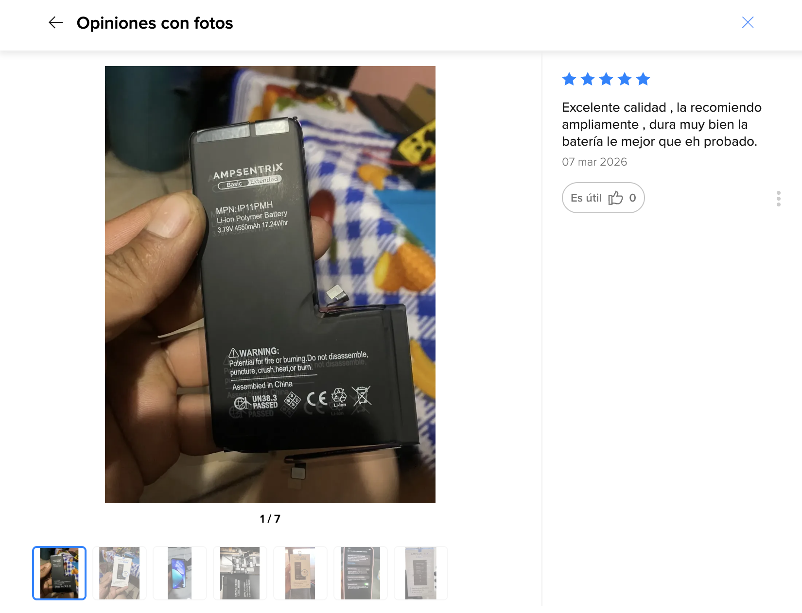 Cliente contento — Excelente calidad, la recomiendo ampliam